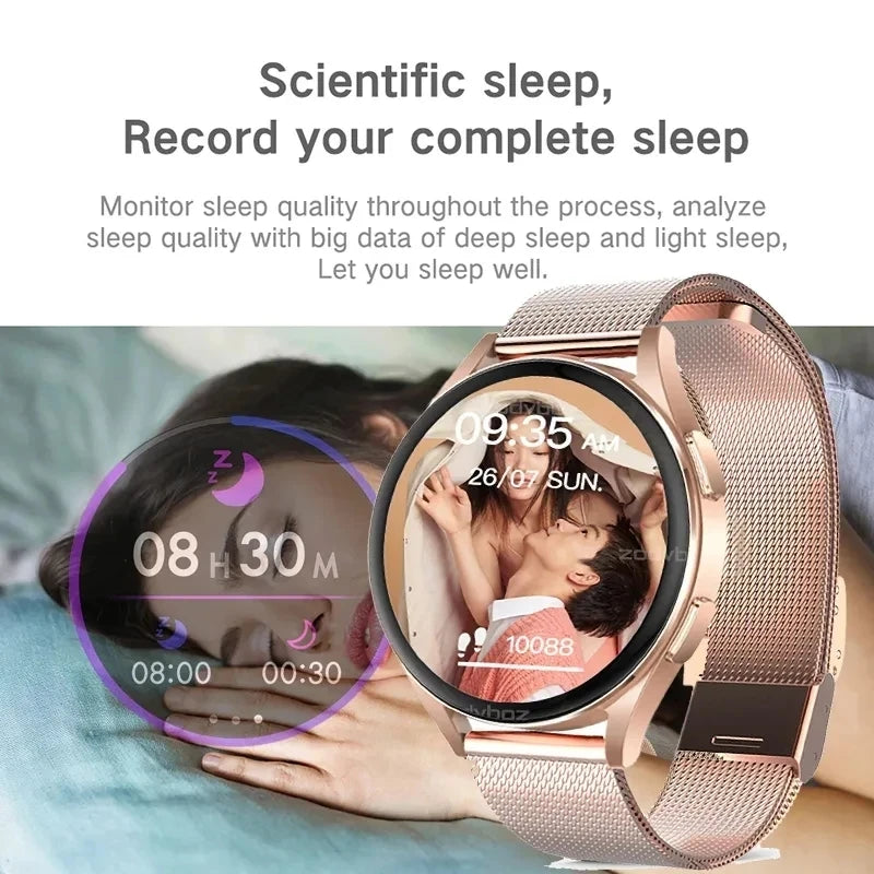 novo ip67 à prova dip67 água smartwatch feminino relógio círculo completo monitor de sono moda atividade rastreador smartwatch para samsung