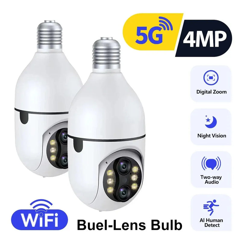 Câmera de segurança Blub Light 4MP Smart 360