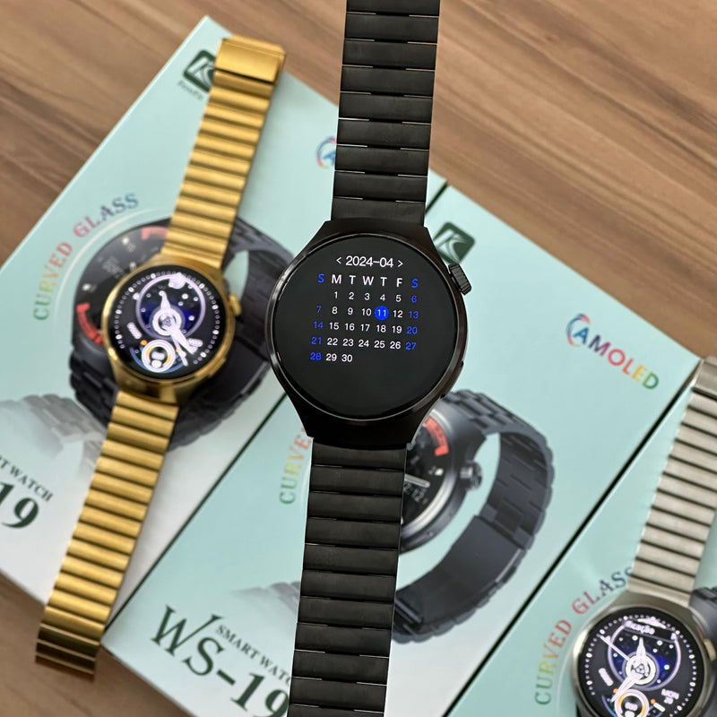 WS-19 - Smartwatch com Design Redondo e Tela Nível Amoled